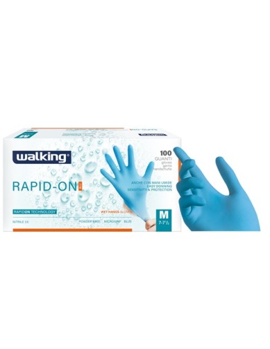 Guanti monouso, nitrile, rapidon technology 3,5gr. 1000 pz anche con mani umide