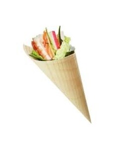 Cono in legno bamboo finger food pz.50